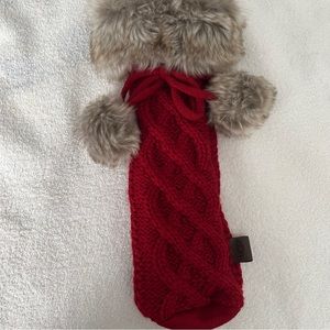 UGG Wine Bottle Stocking Redwood - Size: 5"x13" Cable Knit NWOT